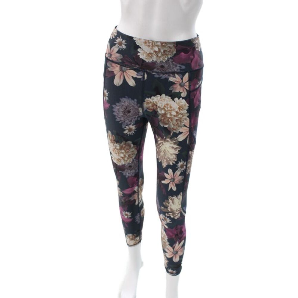 Sweaty Betty Women Floral Multicolor Ankle Leggings Polyester Size 4